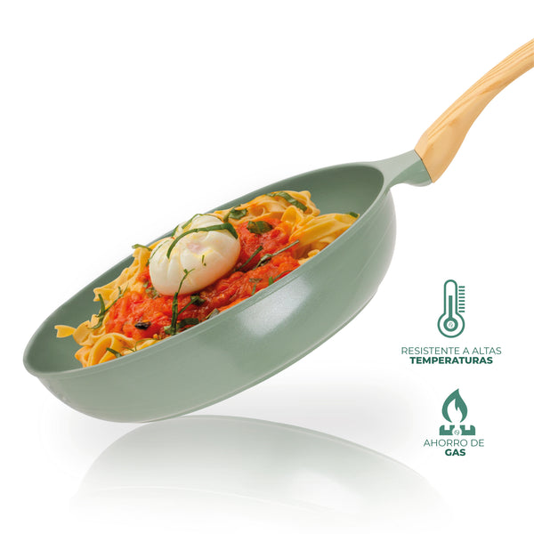 Queen Sense Sartén Plano Jade Premium