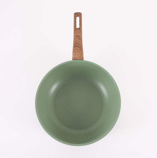 queen sense Sartén Wok Jade Premium IH Verde 28 Cm