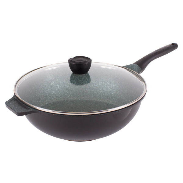 Queen Sense Sartén Wok Jade Pro Con Tapa 32 Cm