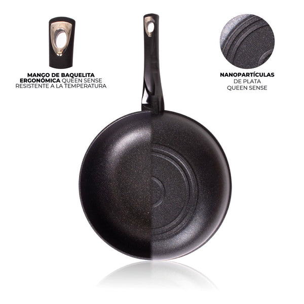 Queen Sense Sartén Wok Mármol Antiadherente