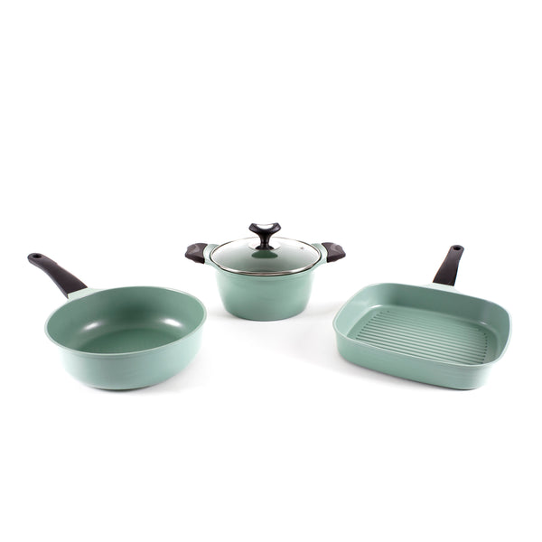 queen sense Set Jade 3 PZ Sartén Caudrado S/Div