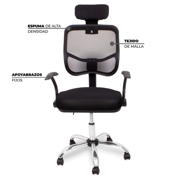 Queen Sense Silla Reclinable Ergonomica Negro