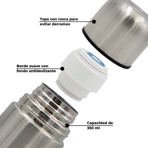 Queen Sense Termo Bala 350 ML Acero Inoxidable Mod