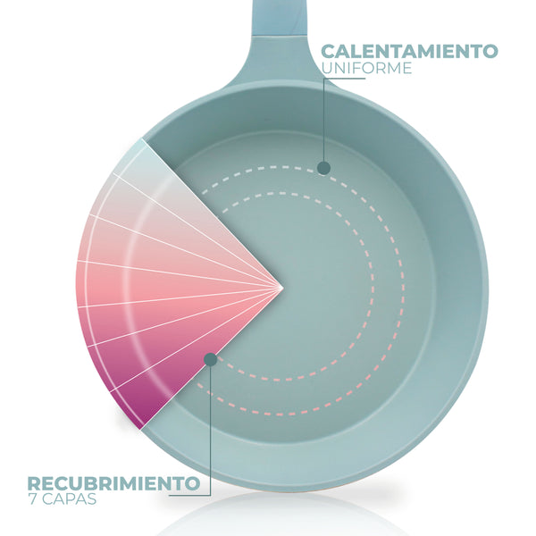 Queen Sense Sartén 20 Cm Antiadherente Libre De Toxinas Con Inducción