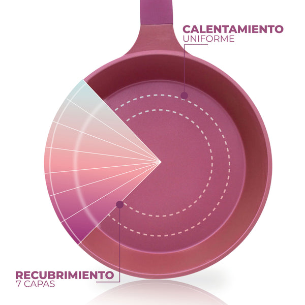 Queen Sense Sartén 23 Cm Antiadherente Libre De Toxinas Con Inducción