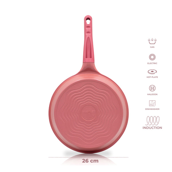 Queen Sense Sarten 26 Cm Antiadherente Libre De Toxinas Con Inducción