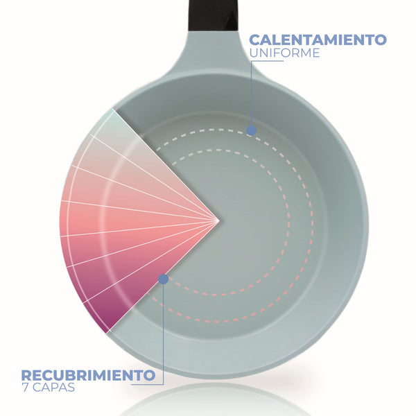 Queen Sense Sartén Antiadherente 20 Cm Con Inducción Libre De Toxinas