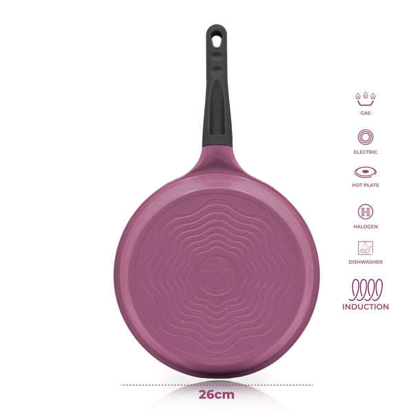 Queen Sense Sartén Antiadherente 26 Cm Con Inducción Libre De Toxinas