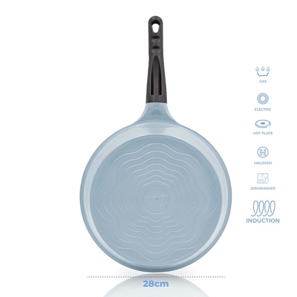 Queen Sense Sartén Antiadherente 28 Cm Con Inducción Libre De Toxinas