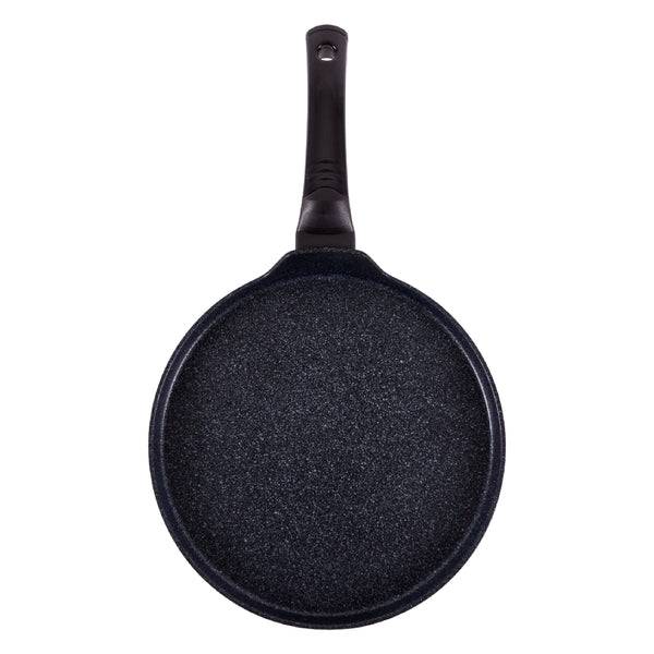 queen sense Sartén Crepera Comal Antiadherente Mármol 26cm Negro