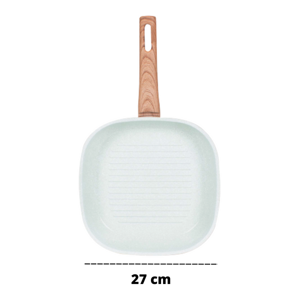 Queen Sense Sartén Cuadrado Ceramica Jade 27 Cm IH PRO LF