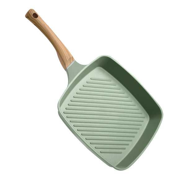 queen sense Sartén Grill Jade Antiadherente 27 Cm Mango Suave Al Tacto