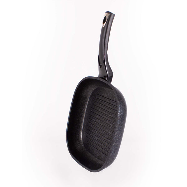Queen Sense Sartén Mármol Cuadrado Grill Negro 27 Cm