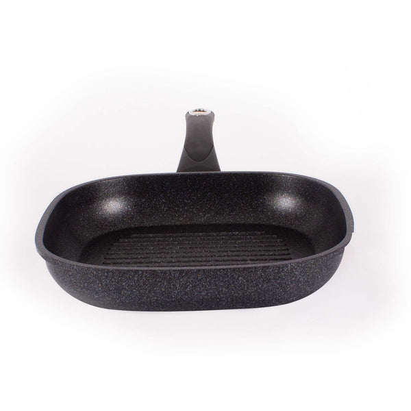 Queen Sense Sartén Mármol Cuadrado Grill Negro 27 Cm