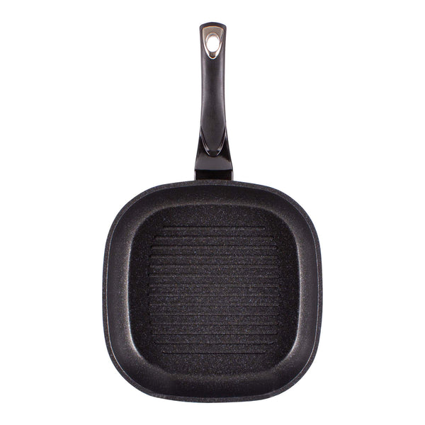 queen sense Sartén Mármol Cuadrado Grill Negro 27 Cm