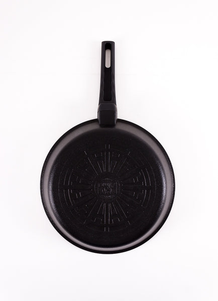 Queen Sense Sartén Plano Mármol IH Térmico Negro 28 Cm