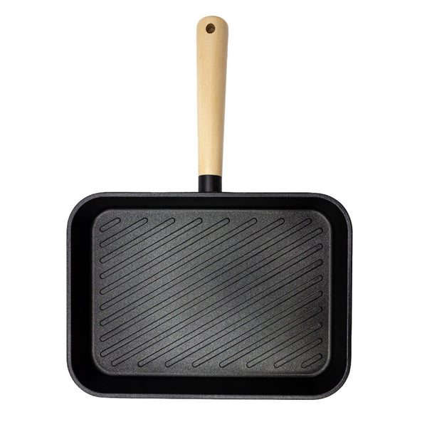 Queen Sense Sartén Rectangular 28 Cm Induccion Mango De Madera