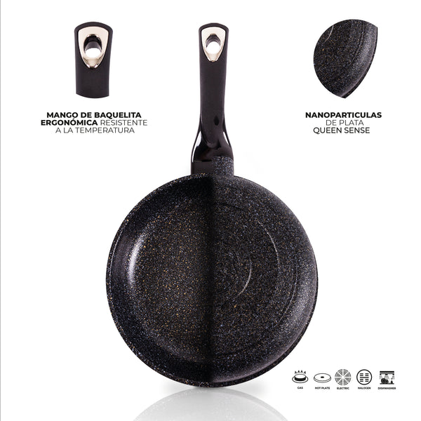 Queen Sense Set 3 Sartenes Mármol Basic 20 24 26 Cm