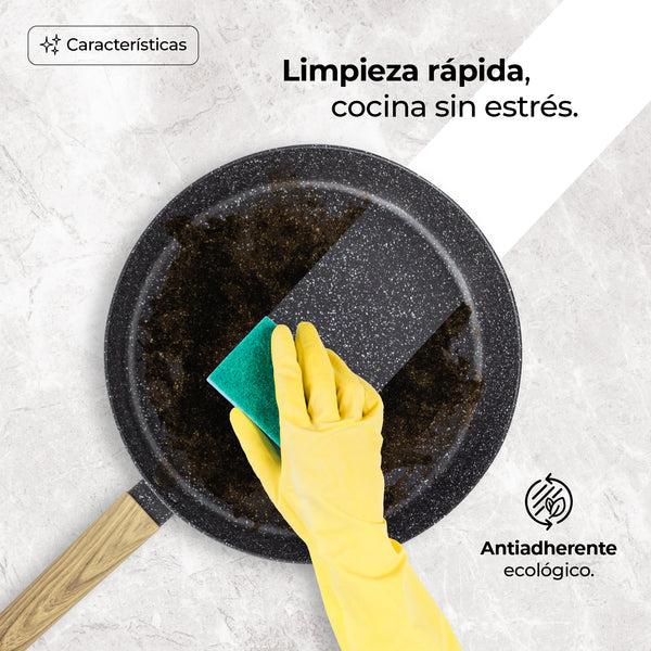 Queen Sense Set 3 Sartenes Mármol Roma Antiadherente Inducción