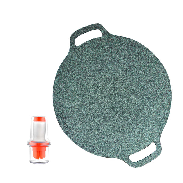 queen sense Set Comal De Jade Pro 30cm Y Dispensador De Aceite En Brocha