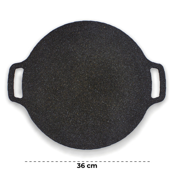 Queen Sense Set Comal De Marmol 36cm Y Brocha Dispensador Para Aceite