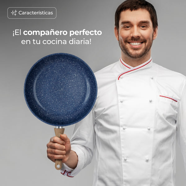 Queen Sense Set De 3 Sartenes Premium Recubrimiento De Carbón De 5 Capas