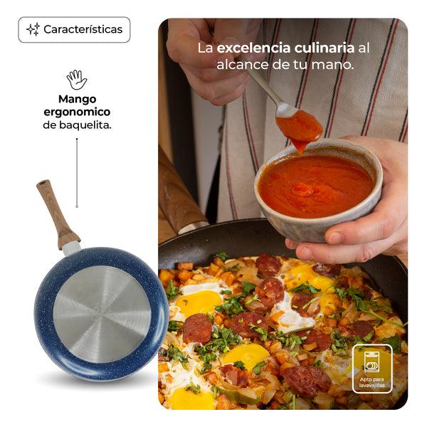 Queen Sense Set De 3 Sartenes Premium Recubrimiento De Carbón De 5 Capas