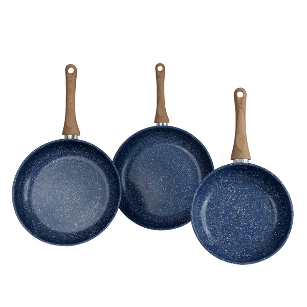 queen sense Set De 3 Sartenes Premium Recubrimiento De Carbón De 5 Capas