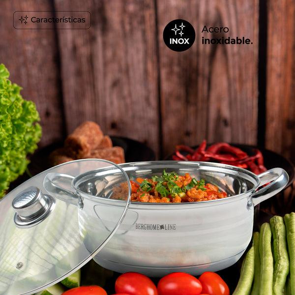 Queen Sense Set De 4 Cacerolas Acero Inoxidable Antiadherentes Con Tapas