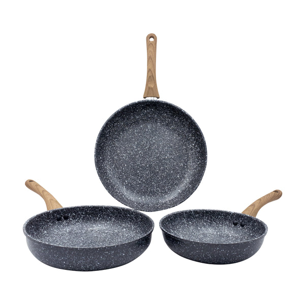 queen sense Set De Sartenes 20cm 24cm Y 28cm Carbón Premium