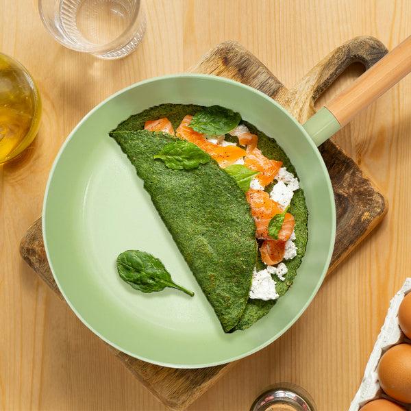 Queen Sense Set Sartenes Ceramica 20 Y 26 Cm Mango De Madera