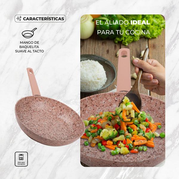 Queen Sense Set Sartenes Granito Advance 3 Piezas Con Mango Suave