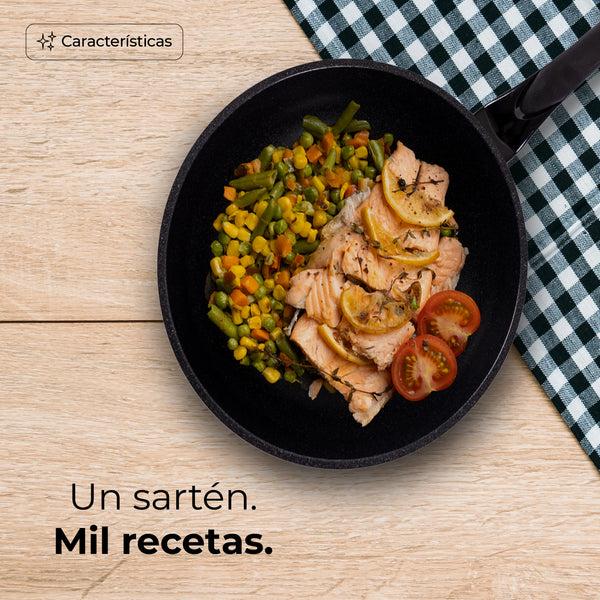 Queen Sense Wok Queen Sense Mármol Hondo 26 Cm Antiadherente