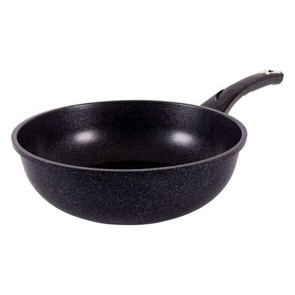 queen sense Wok Queen Sense Mármol Hondo 26 Cm Antiadherente