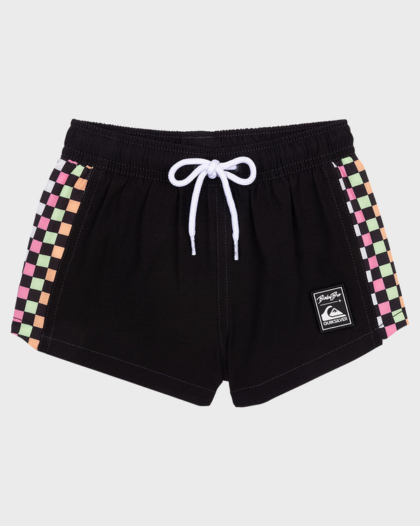 quiksilver BinkyBro x Quiksilver Checkers Black Swim Trunks