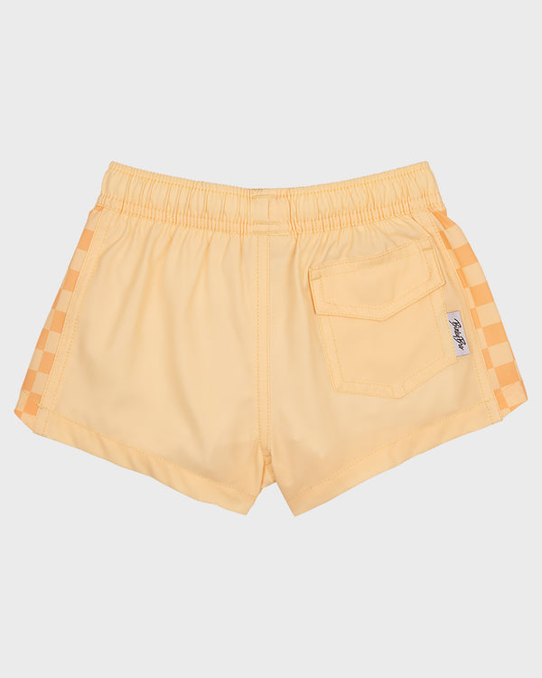 Quiksilver BinkyBro X Quiksilver Checkers Peach Swim Trunks