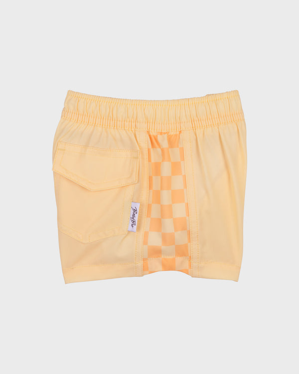 Quiksilver BinkyBro X Quiksilver Checkers Peach Swim Trunks