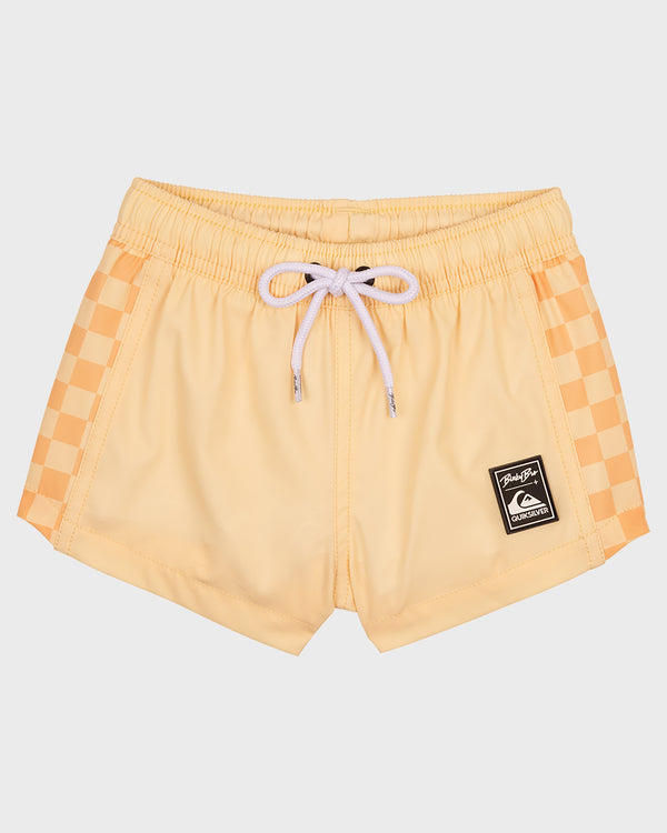 quiksilver BinkyBro x Quiksilver Checkers Peach Swim Trunks