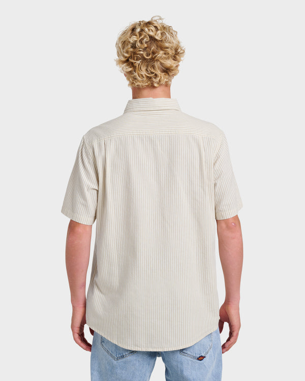 Quiksilver Oxford Stripe Classic Short Sleeve Shirt