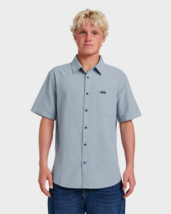 quiksilver Oxford Stripe Classic Short Sleeve Shirt
