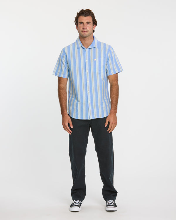Quiksilver Oxford Stripe Classic Short Sleeve Shirt