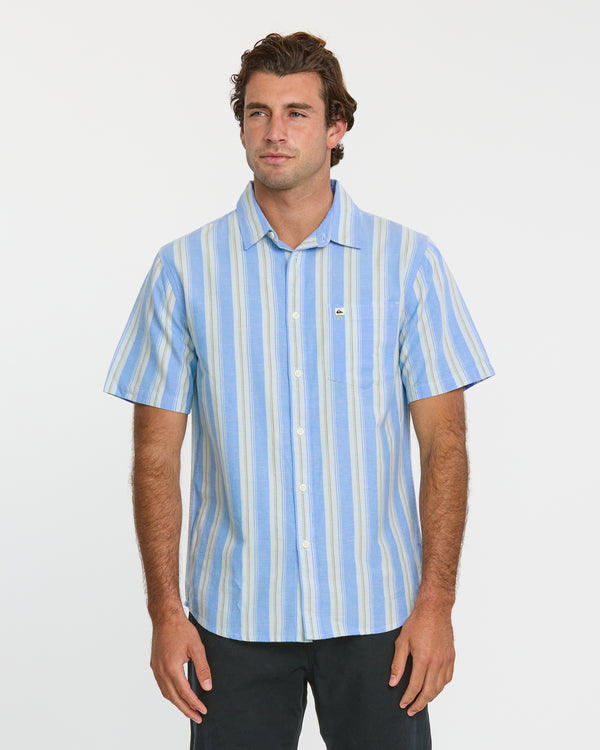 quiksilver Oxford Stripe Classic Short Sleeve Shirt