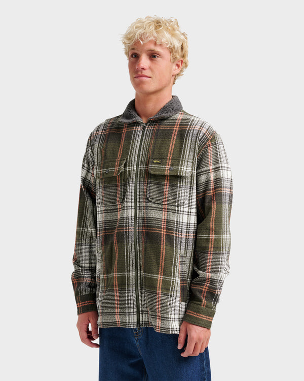 Quiksilver Campo Zip Flannel Shirt