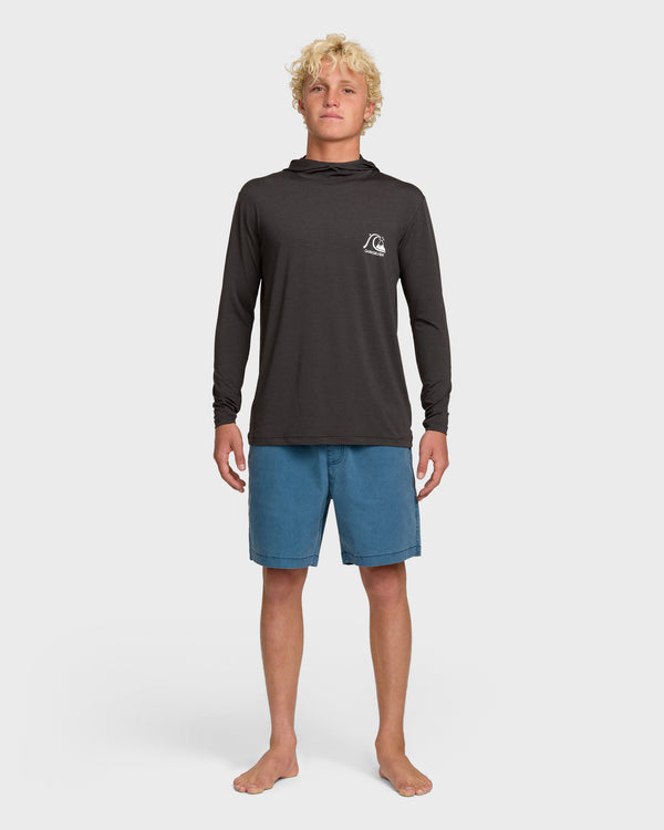 Quiksilver DNA Logo Surf Hood Long Sleeve Surf Tee