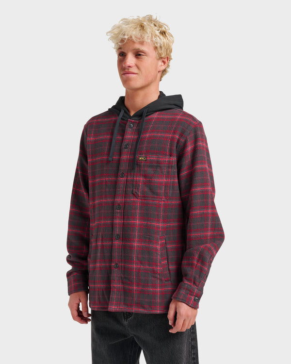 Quiksilver Sandbar Hooded Flannel Shirt