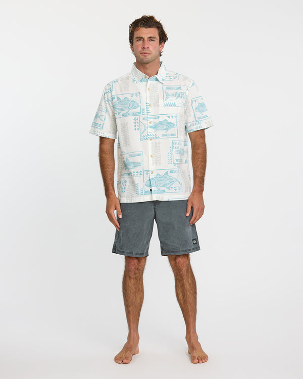 Quiksilver Waterman Block Fish Short Sleeve Shirt