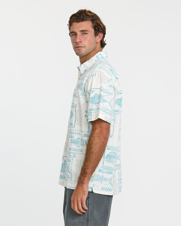 Quiksilver Waterman Block Fish Short Sleeve Shirt