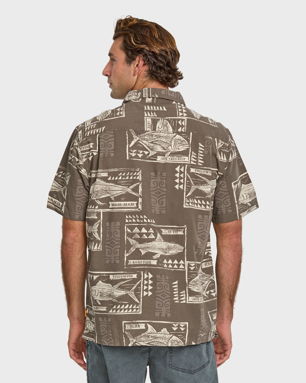Quiksilver Waterman Block Fish Short Sleeve Shirt