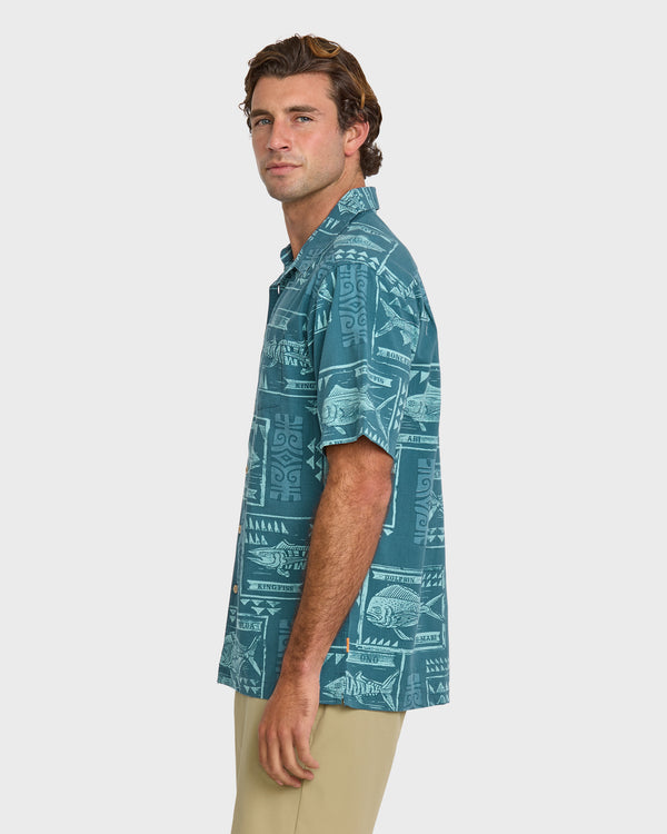 Quiksilver Waterman Block Fish Short Sleeve Shirt