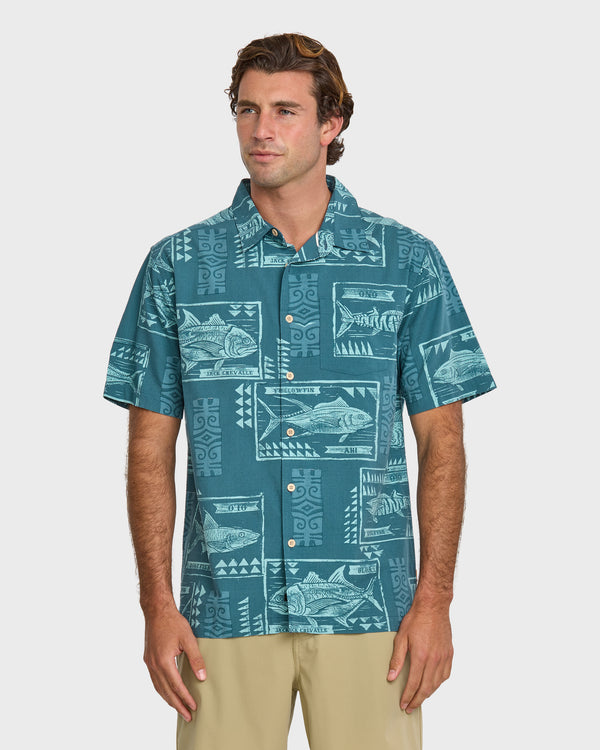 quiksilver Waterman Block Fish Short Sleeve Shirt